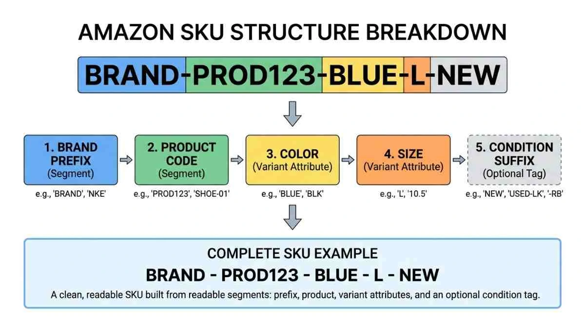 Amazon SKU Guide 2026: How to Create, Format & Manage Seller SKUs (with Free Generator)